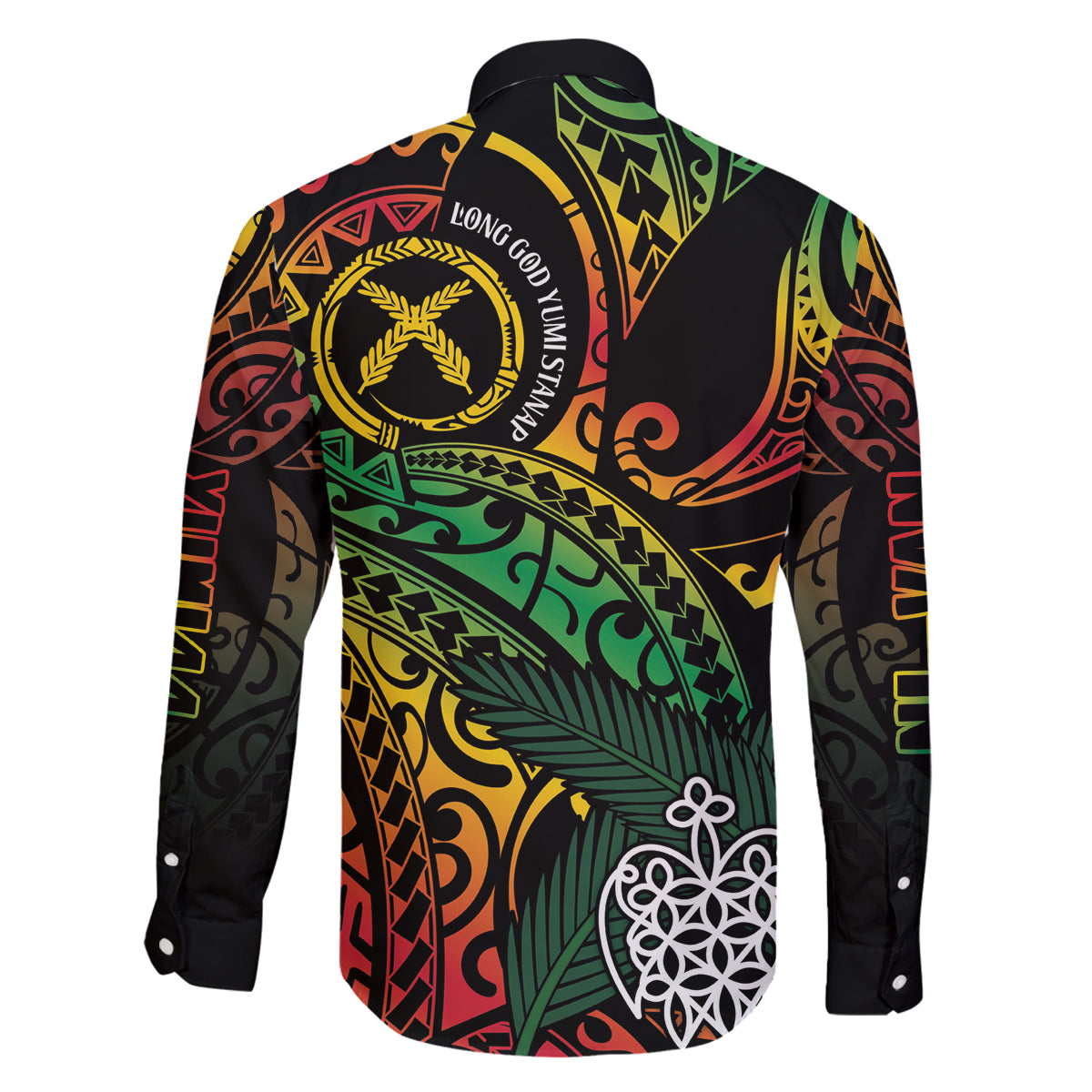 Vanuatu Indipendens Dei Family Matching Long Sleeve Bodycon Dress and Hawaiian Shirt Mix Traditional Sand Drawing