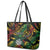 Vanuatu Indipendens Dei Leather Tote Bag Mix Traditional Sand Drawing
