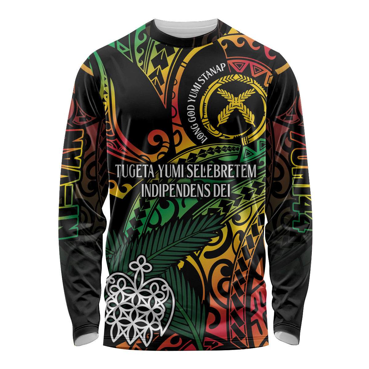 Vanuatu Indipendens Dei Long Sleeve Shirt Mix Traditional Sand Drawing LT7 Unisex Colorful - Polynesian Pride