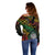 Vanuatu Indipendens Dei Off Shoulder Sweater Mix Traditional Sand Drawing