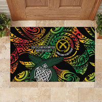 Vanuatu Indipendens Dei Rubber Doormat Mix Traditional Sand Drawing