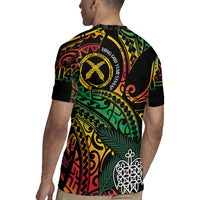 Vanuatu Indipendens Dei Rugby Jersey Mix Traditional Sand Drawing