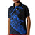 Personalised Guam Kid Polo Shirt Tribal Turtles Curves Style - Blue LT7 Kid Blue - Polynesian Pride