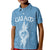 Personalised Guam Kid Polo Shirt Chamoro Latte Stone Mix Tropical - Blue LT7 Kid Blue - Polynesian Pride