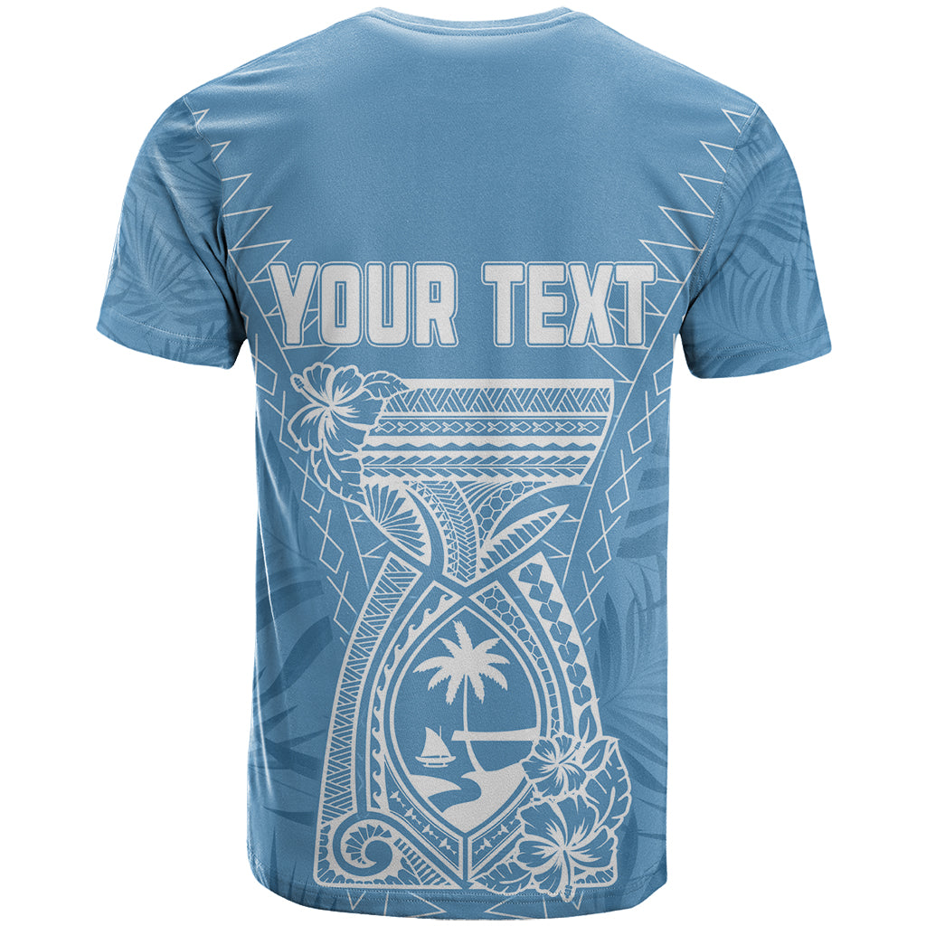 Custom Guam T Shirt Chamoro Latte Stone Mix Tropical Blue LT7 - Polynesian Pride