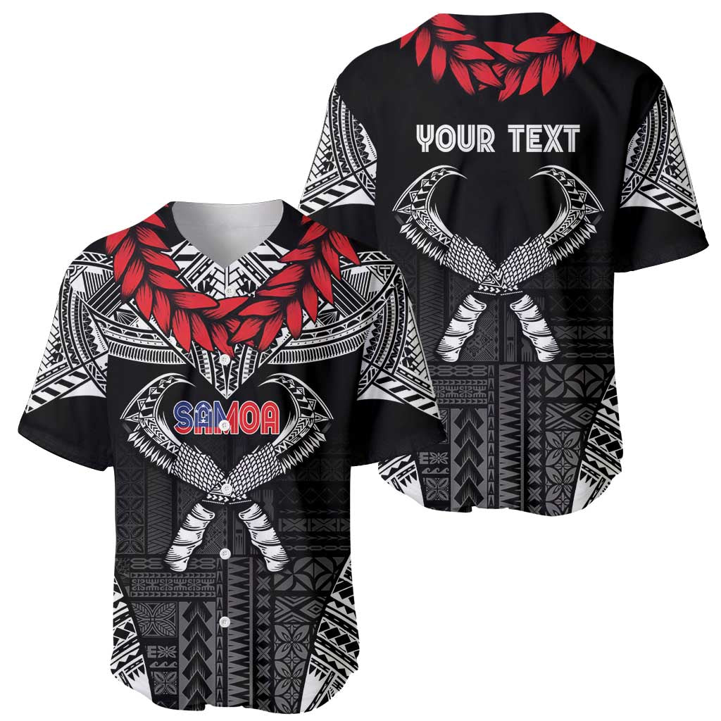Personalized Talofa Samoa Baseball Jersey Ulafala With Toa Nifo'oti - Black