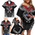 Personalized Talofa Samoa Family Matching Off Shoulder Short Dress and Hawaiian Shirt Ulafala With Toa Nifo'oti - Black