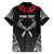 Personalized Talofa Samoa Family Matching Off Shoulder Short Dress and Hawaiian Shirt Ulafala With Toa Nifo'oti - Black