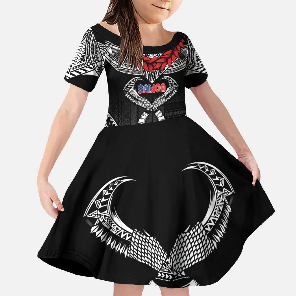 Personalized Talofa Samoa Family Matching Summer Maxi Dress and Hawaiian Shirt Ulafala With Toa Nifo'oti - Black