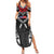 Personalized Talofa Samoa Family Matching Summer Maxi Dress and Hawaiian Shirt Ulafala With Toa Nifo'oti - Black