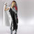 Personalized Talofa Samoa Hooded Blanket Ulafala With Toa Nifo'oti - Black