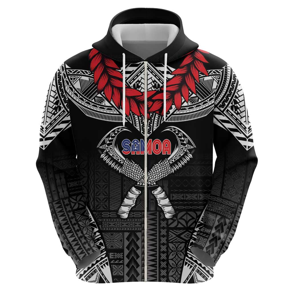 Personalized Talofa Samoa Hoodie Ulafala With Toa Nifo'oti - Black