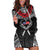 Personalized Talofa Samoa Hoodie Dress Ulafala With Toa Nifo'oti - Black