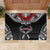 Personalized Talofa Samoa Rubber Doormat Ulafala With Toa Nifo'oti - Black