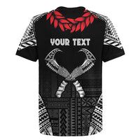 Personalized Talofa Samoa Rugby Jersey Ulafala With Toa Nifo'oti - Black
