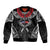Personalized Talofa Samoa Sleeve Zip Bomber Jacket Ulafala With Toa Nifo'oti - Black