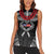 Personalized Talofa Samoa Women Sleeveless Polo Shirt Ulafala With Toa Nifo'oti - Black