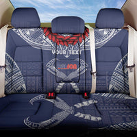 Personalized Talofa Samoa Back Car Seat Cover Ulafala With Toa Nifo'oti - Blue