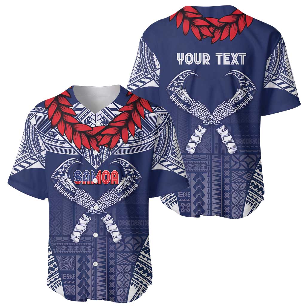 Personalized Talofa Samoa Baseball Jersey Ulafala With Toa Nifo'oti - Blue