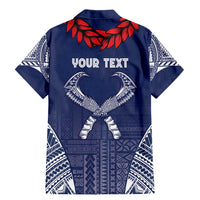 Personalized Talofa Samoa Family Matching Mermaid Dress and Hawaiian Shirt Ulafala With Toa Nifo'oti - Blue