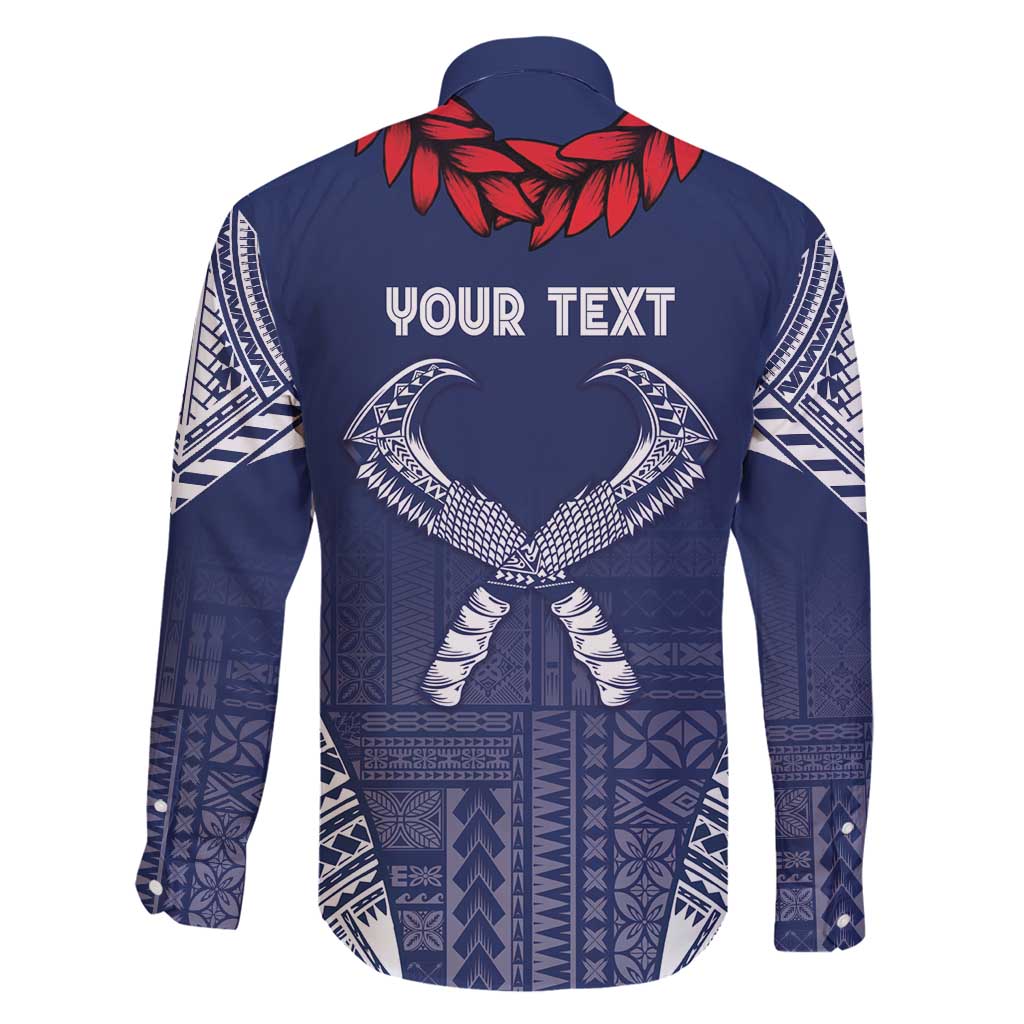 Personalized Talofa Samoa Family Matching Puletasi and Hawaiian Shirt Ulafala With Toa Nifo'oti - Blue