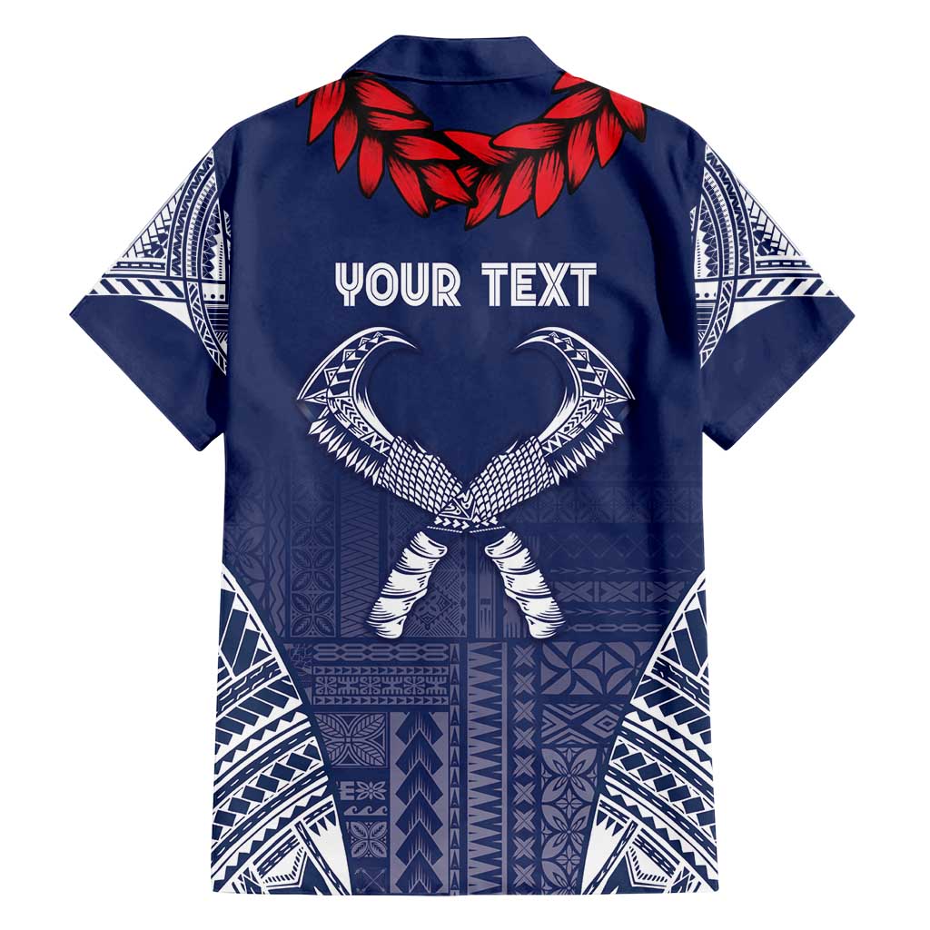 Personalized Talofa Samoa Family Matching Summer Maxi Dress and Hawaiian Shirt Ulafala With Toa Nifo'oti - Blue