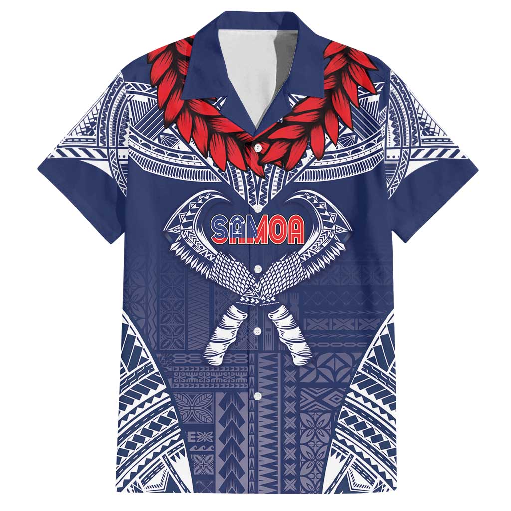 Personalized Talofa Samoa Family Matching Tank Maxi Dress and Hawaiian Shirt Ulafala With Toa Nifo'oti - Blue