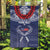 Personalized Talofa Samoa Garden Flag Ulafala With Toa Nifo'oti - Blue