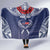 Personalized Talofa Samoa Hooded Blanket Ulafala With Toa Nifo'oti - Blue