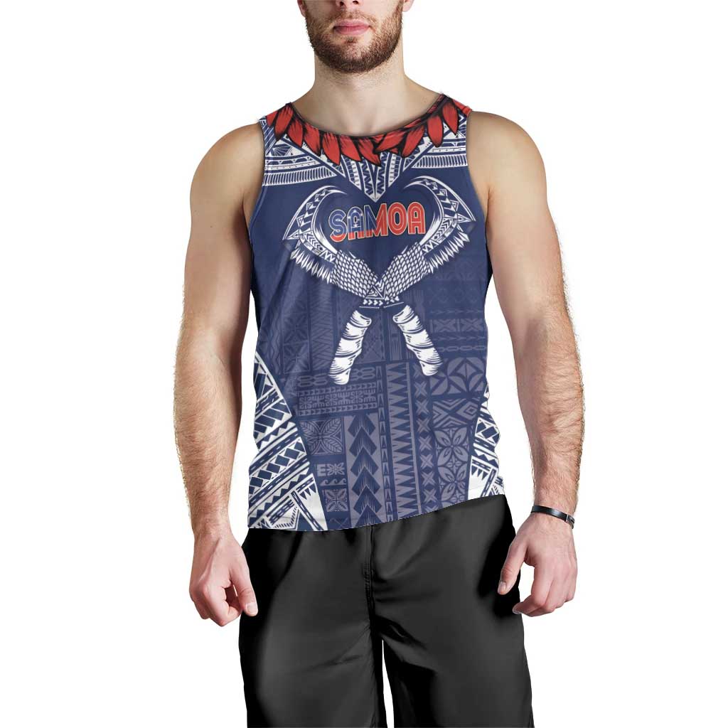 Personalized Talofa Samoa Men Tank Top Ulafala With Toa Nifo'oti - Blue