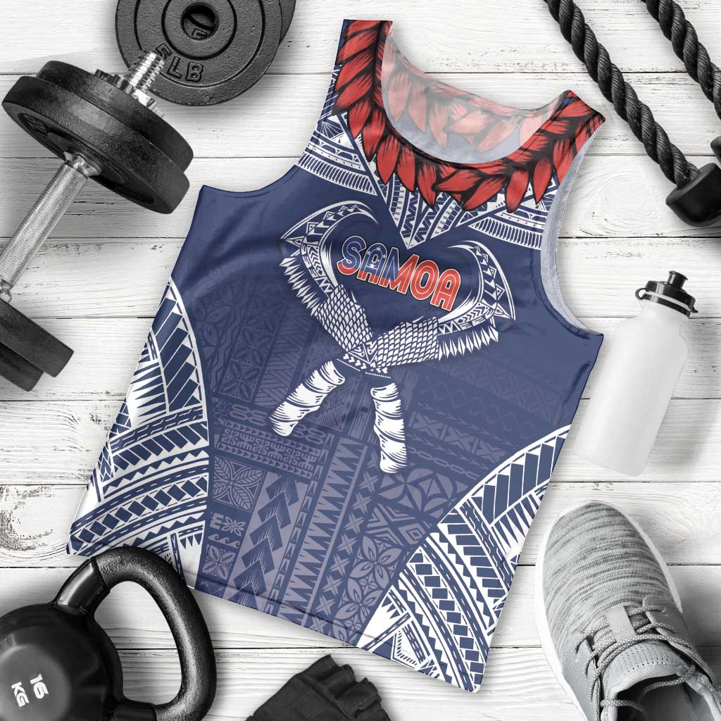Personalized Talofa Samoa Men Tank Top Ulafala With Toa Nifo'oti - Blue