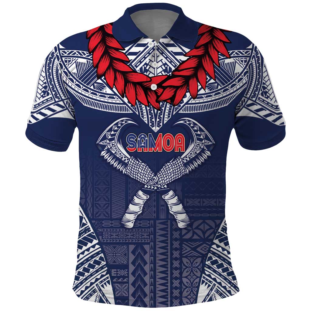 Personalized Talofa Samoa Polo Shirt Ulafala With Toa Nifo'oti - Blue