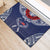 Personalized Talofa Samoa Rubber Doormat Ulafala With Toa Nifo'oti - Blue