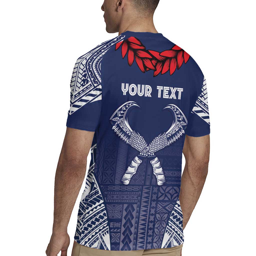 Personalized Talofa Samoa Rugby Jersey Ulafala With Toa Nifo'oti - Blue