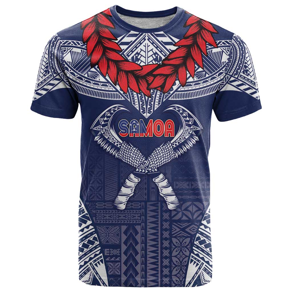Personalized Talofa Samoa T Shirt Ulafala With Toa Nifo'oti - Blue