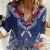 Personalized Talofa Samoa Women Casual Shirt Ulafala With Toa Nifo'oti - Blue