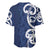 New Zealand Maori Mo Bros Baseball Jersey Blue Ribbon With Koru Kowhaiwhai - Polynesian Pride