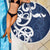 New Zealand Maori Mo Bros Beach Blanket Blue Ribbon With Koru Kowhaiwhai - Polynesian Pride
