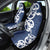 New Zealand Maori Mo Bros Car Seat Cover Blue Ribbon With Koru Kowhaiwhai - Polynesian Pride