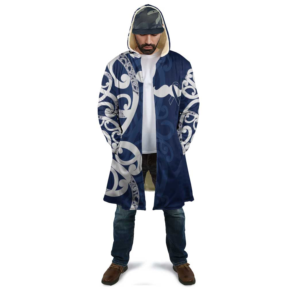 New Zealand Maori Mo Bros Cloak Blue Ribbon With Koru Kowhaiwhai - Polynesian Pride