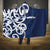 New Zealand Maori Mo Bros Hooded Blanket Blue Ribbon With Koru Kowhaiwhai - Polynesian Pride