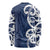 New Zealand Maori Mo Bros Long Sleeve Shirt Blue Ribbon With Koru Kowhaiwhai - Polynesian Pride