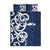 New Zealand Maori Mo Bros Quilt Bed Set Blue Ribbon With Koru Kowhaiwhai - Polynesian Pride