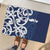 New Zealand Maori Mo Bros Rubber Doormat Blue Ribbon With Koru Kowhaiwhai - Polynesian Pride
