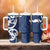 New Zealand Maori Mo Bros Tumbler With Handle Blue Ribbon With Koru Kowhaiwhai - Polynesian Pride