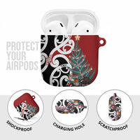 New Zealand Silver Fern Christmas Tree AirPods Case Meri Kirihimete - Polynesian Pride
