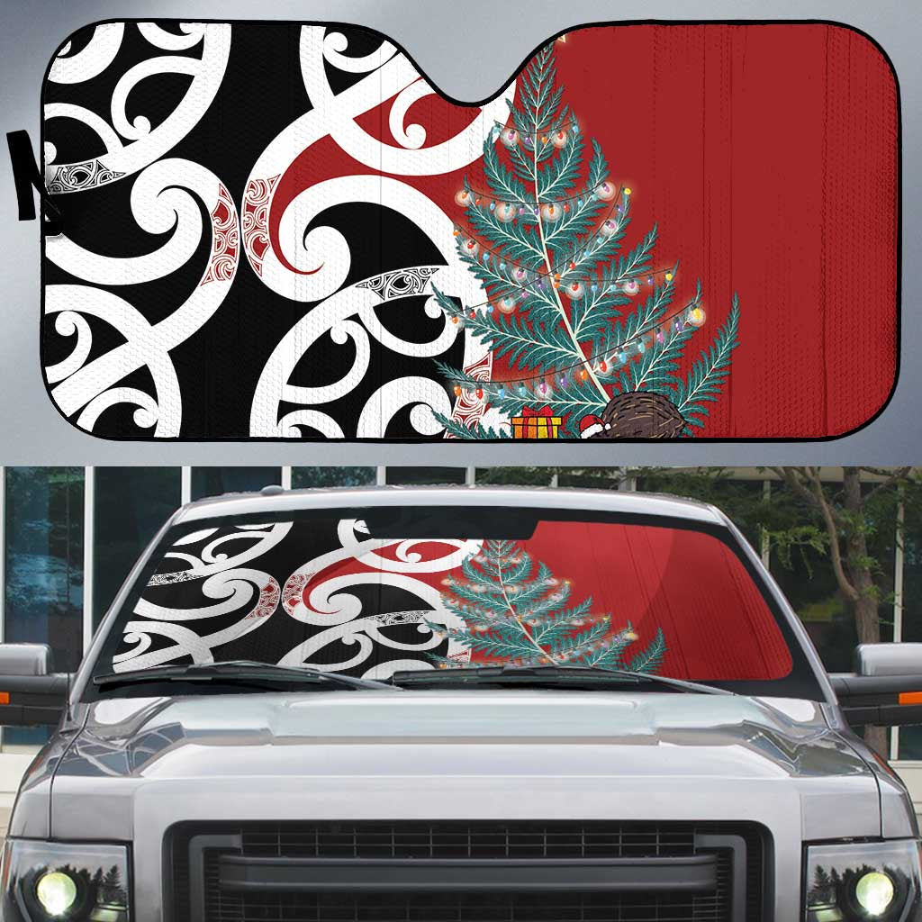 New Zealand Silver Fern Christmas Tree Auto Sun Shade Meri Kirihimete - Polynesian Pride
