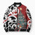 New Zealand Silver Fern Christmas Tree Bomber Puffer Jacket Meri Kirihimete - Polynesian Pride