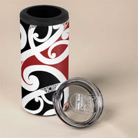 New Zealand Silver Fern Christmas Tree 4 in 1 Can Cooler Tumbler Meri Kirihimete - Polynesian Pride
