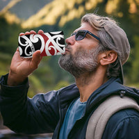 New Zealand Silver Fern Christmas Tree 4 in 1 Can Cooler Tumbler Meri Kirihimete - Polynesian Pride